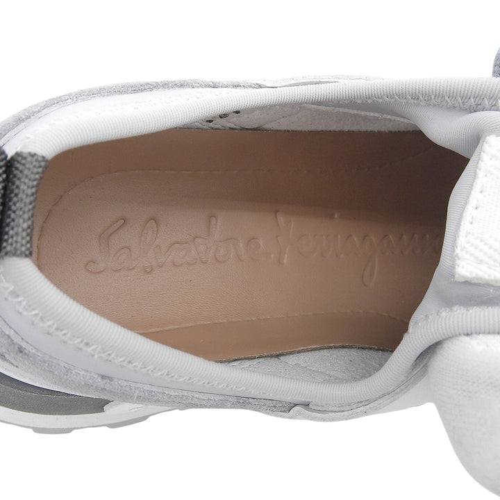 Excellent Salvatore Ferragamo sneakers INDY gray leather Women 5