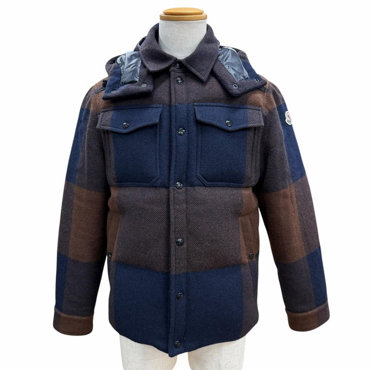 Excellent MONCLER Down jacket LADURNS Brown wool mens 0
