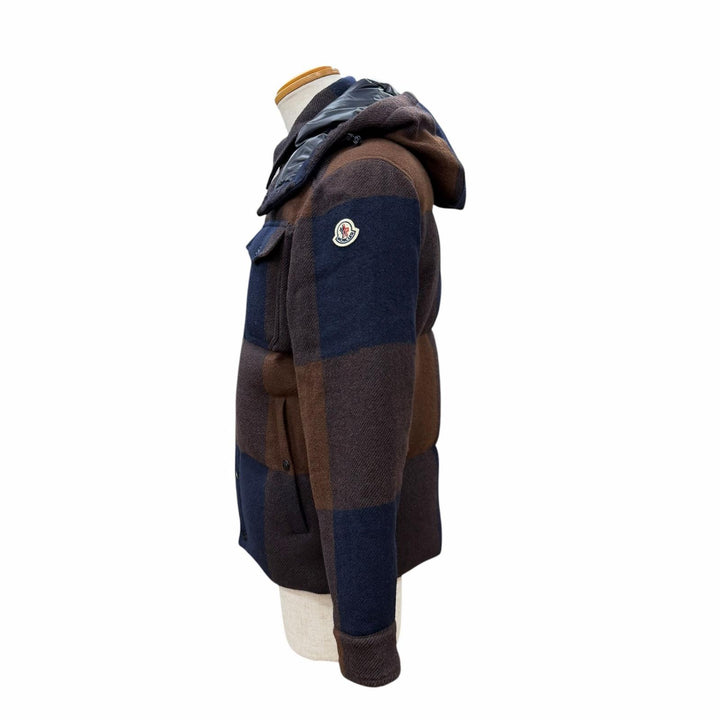 Excellent MONCLER Down jacket LADURNS Brown wool mens 0