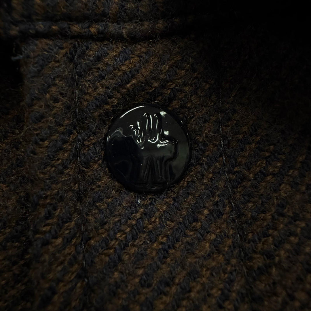 Excellent MONCLER Down jacket LADURNS Brown wool mens 0