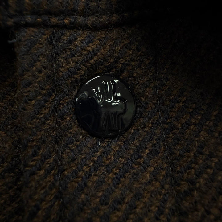 Excellent MONCLER Down jacket LADURNS Brown wool mens 0