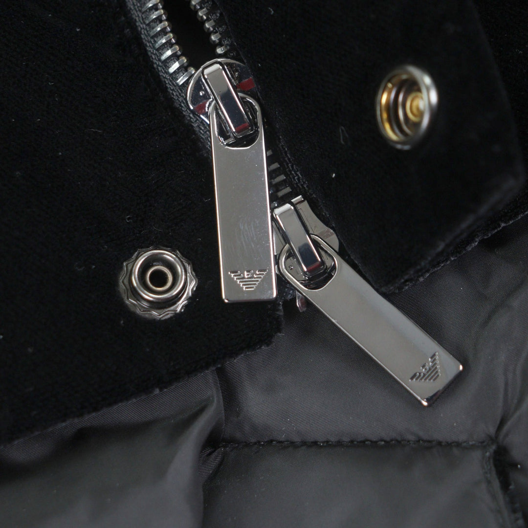 Excellent EMPORIO ARMANI down coat black polyester mens 48