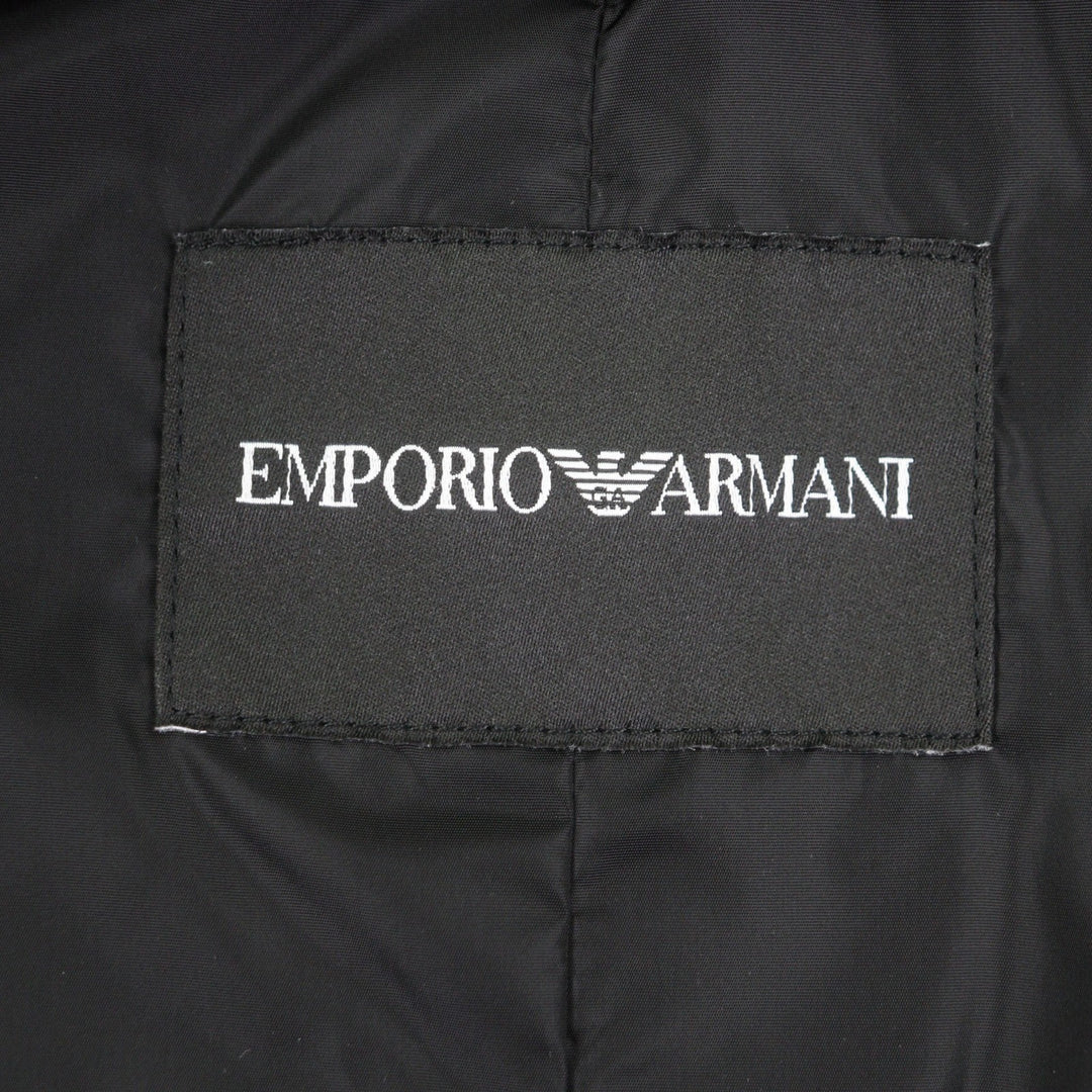 Excellent EMPORIO ARMANI down coat black polyester mens 48