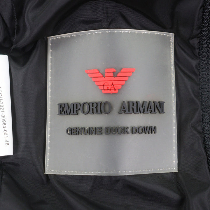 Excellent EMPORIO ARMANI down coat black polyester mens 48