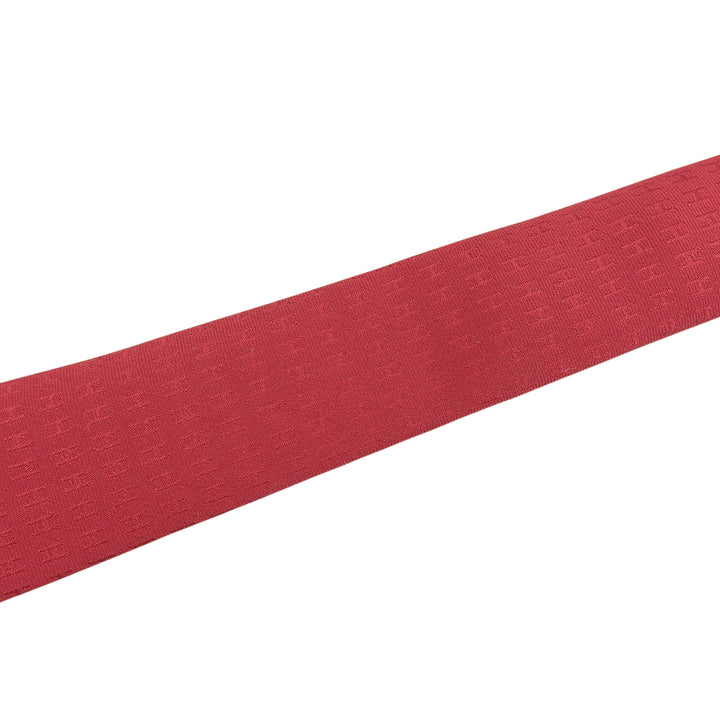 Excellent HERMES tie H-patterned silk twill tie Red silk mens