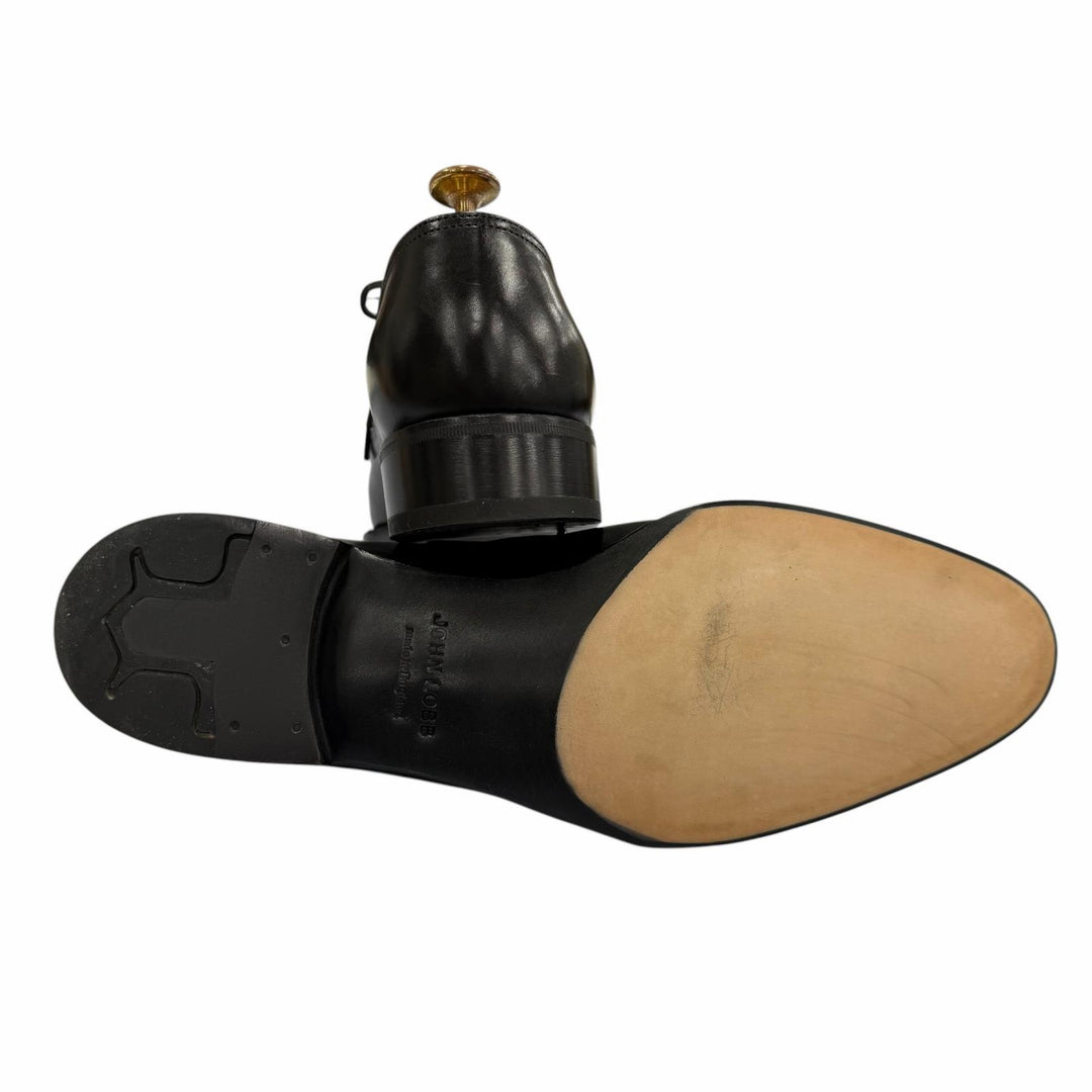 Excellent John Lobb Leather shoes SEATON black leather mens 7
