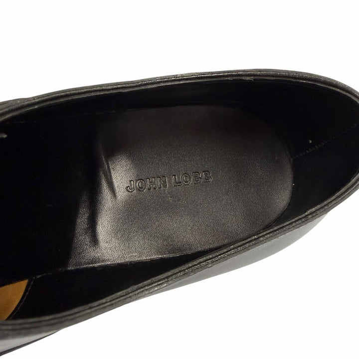 Excellent John Lobb Leather shoes SEATON black leather mens 7