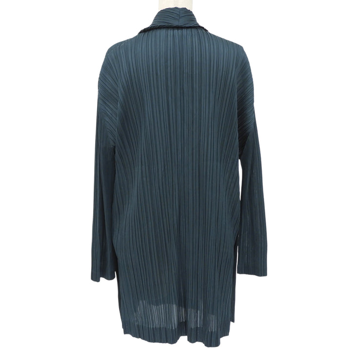 Excellent PLEATS PLEASE cardigan long green polyester Women 3 PP93-JA572
