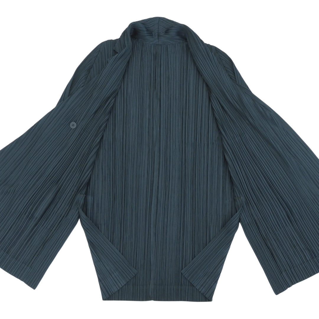Excellent PLEATS PLEASE cardigan long green polyester Women 3 PP93-JA572