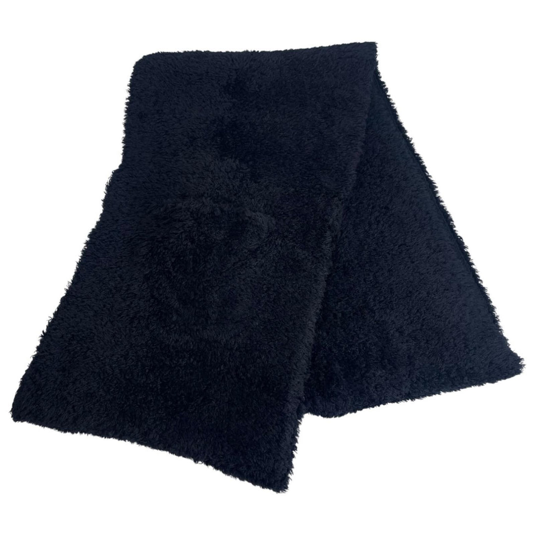 Excellent COMME des GARCONS Scarf Boa Stole black wool mens JL-N010