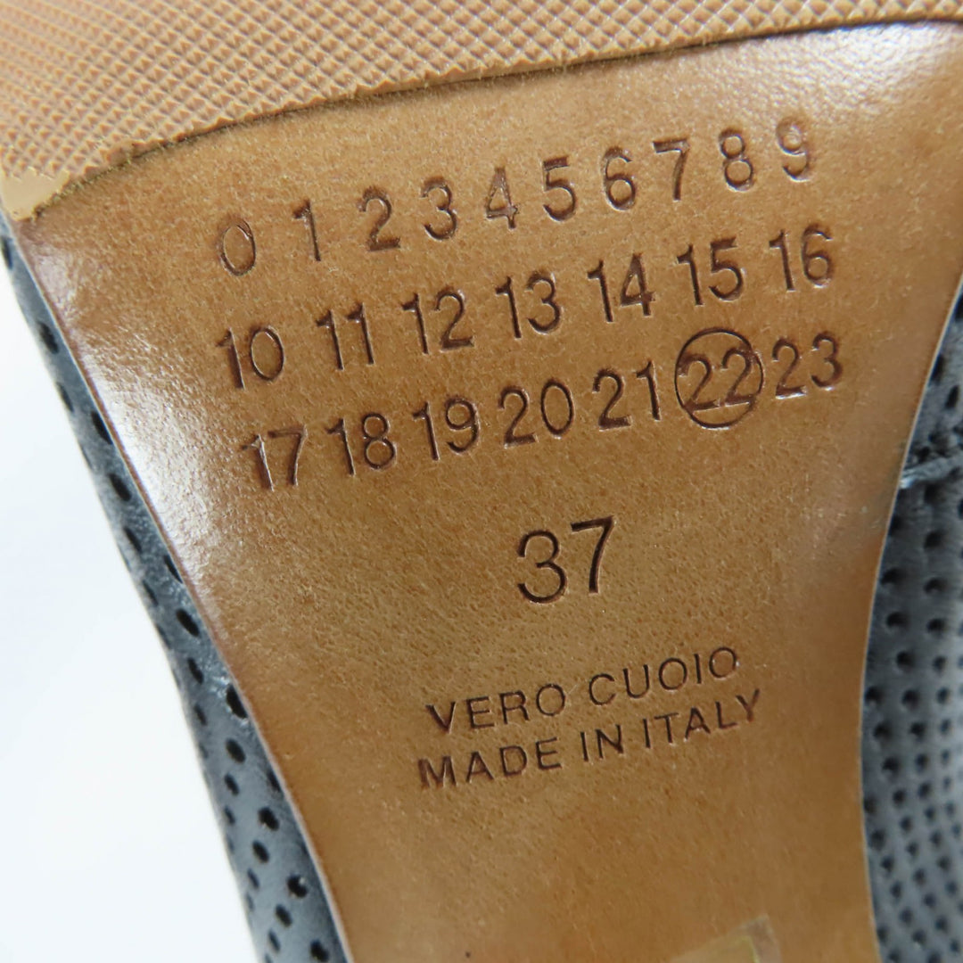 Excellent Maison Margiela 22 Ankle boots Tabi Perforated Leather Short Boots 37