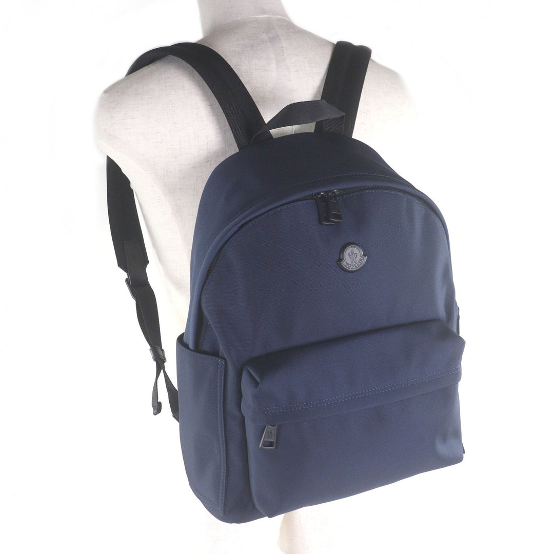 Excellent MONCLER Backpack Â· Daypack New Pierrick Logo patch Navy Nylon mens