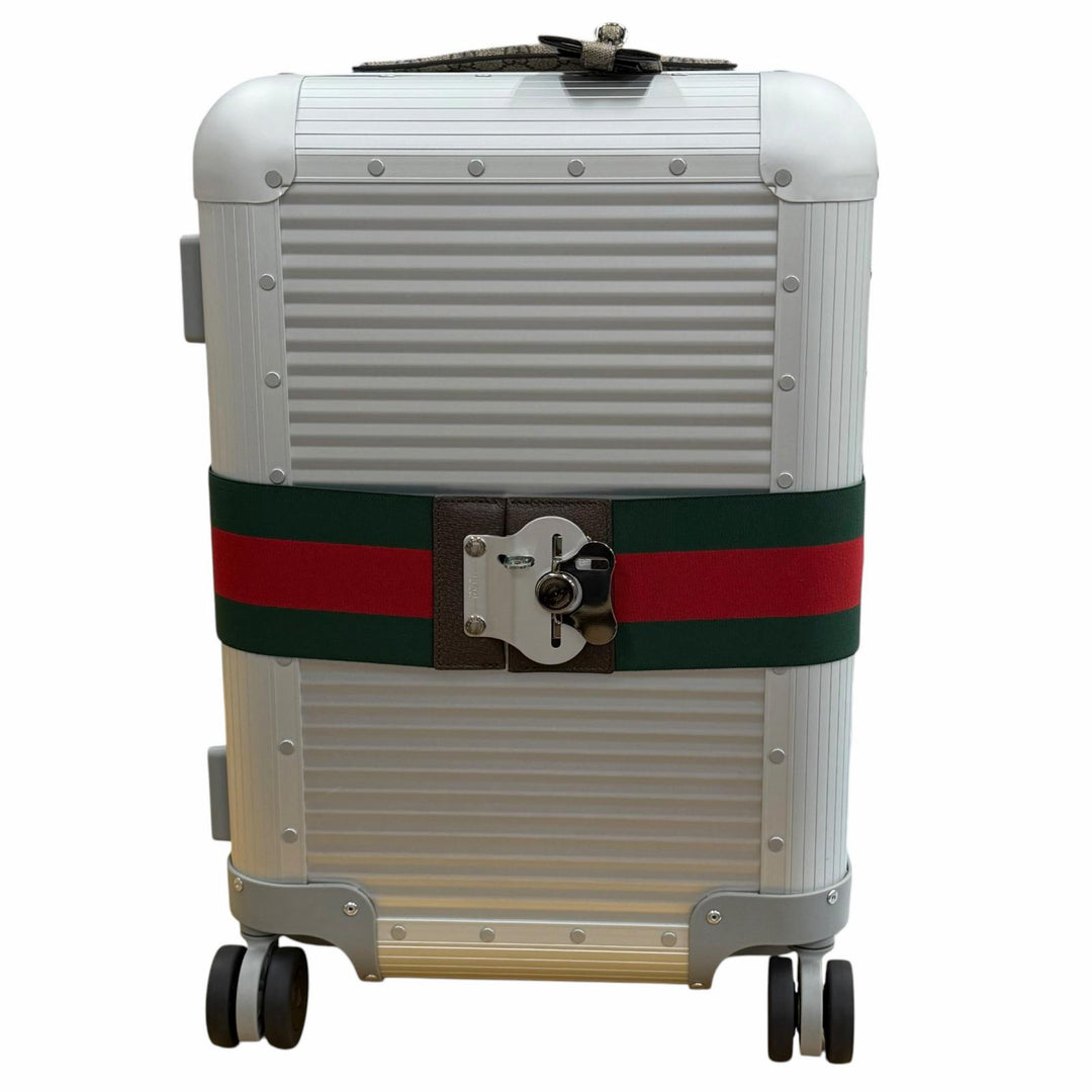 Excellent GUCCI FPM Milano suitcase Porter Cabin Trolley Silver aluminum 743843