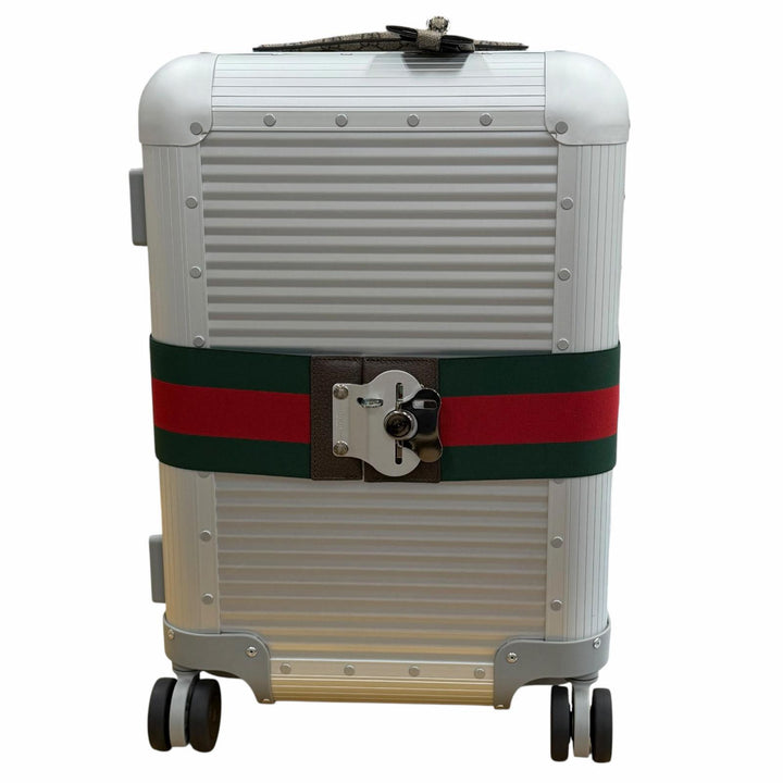 Excellent GUCCI FPM Milano suitcase Porter Cabin Trolley Silver aluminum 743843