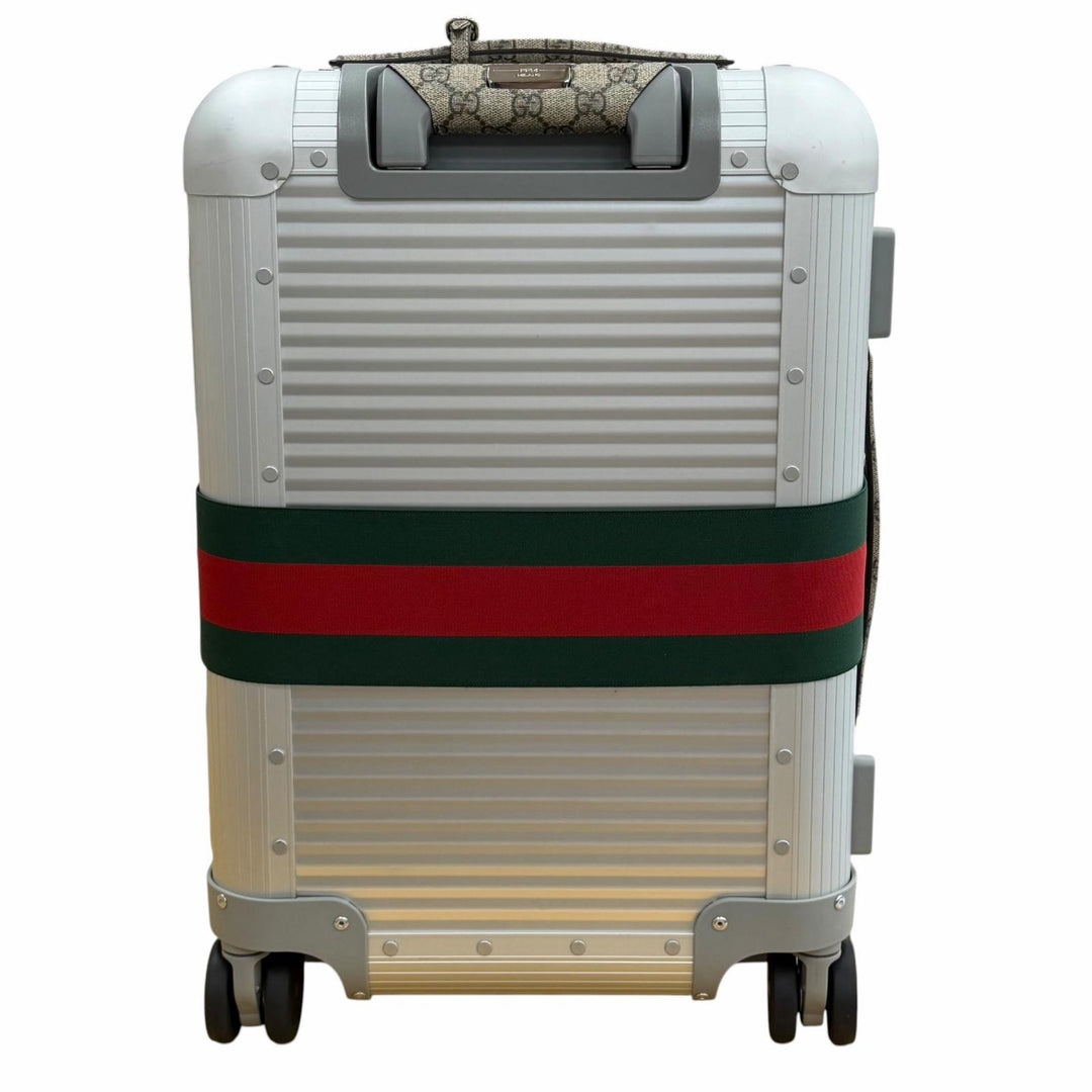 Excellent GUCCI FPM Milano suitcase Porter Cabin Trolley Silver aluminum 743843