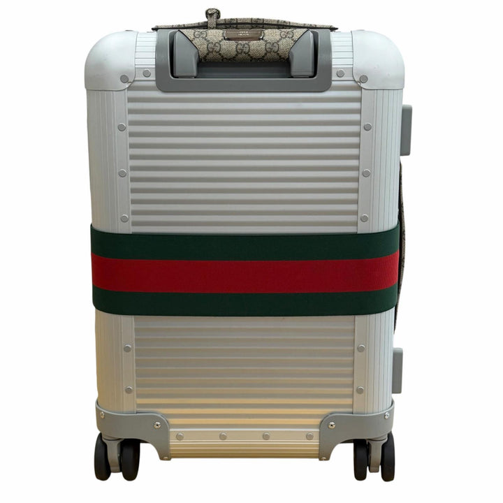 Excellent GUCCI FPM Milano suitcase Porter Cabin Trolley Silver aluminum 743843