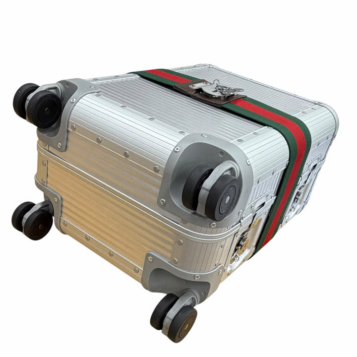 Excellent GUCCI FPM Milano suitcase Porter Cabin Trolley Silver aluminum 743843
