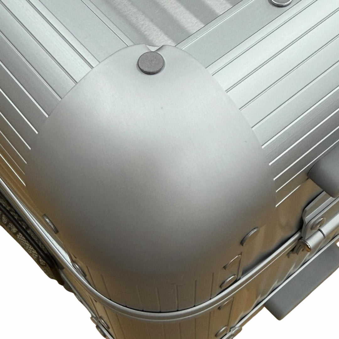 Excellent GUCCI FPM Milano suitcase Porter Cabin Trolley Silver aluminum 743843