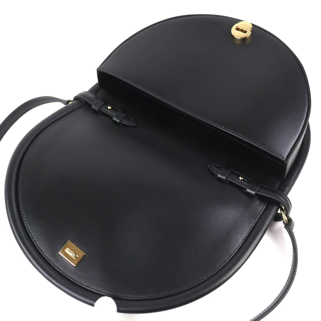 Great Salvatore Ferragamo Shoulder Bag AURA Gancini 2WAY Leather Handbag 212748