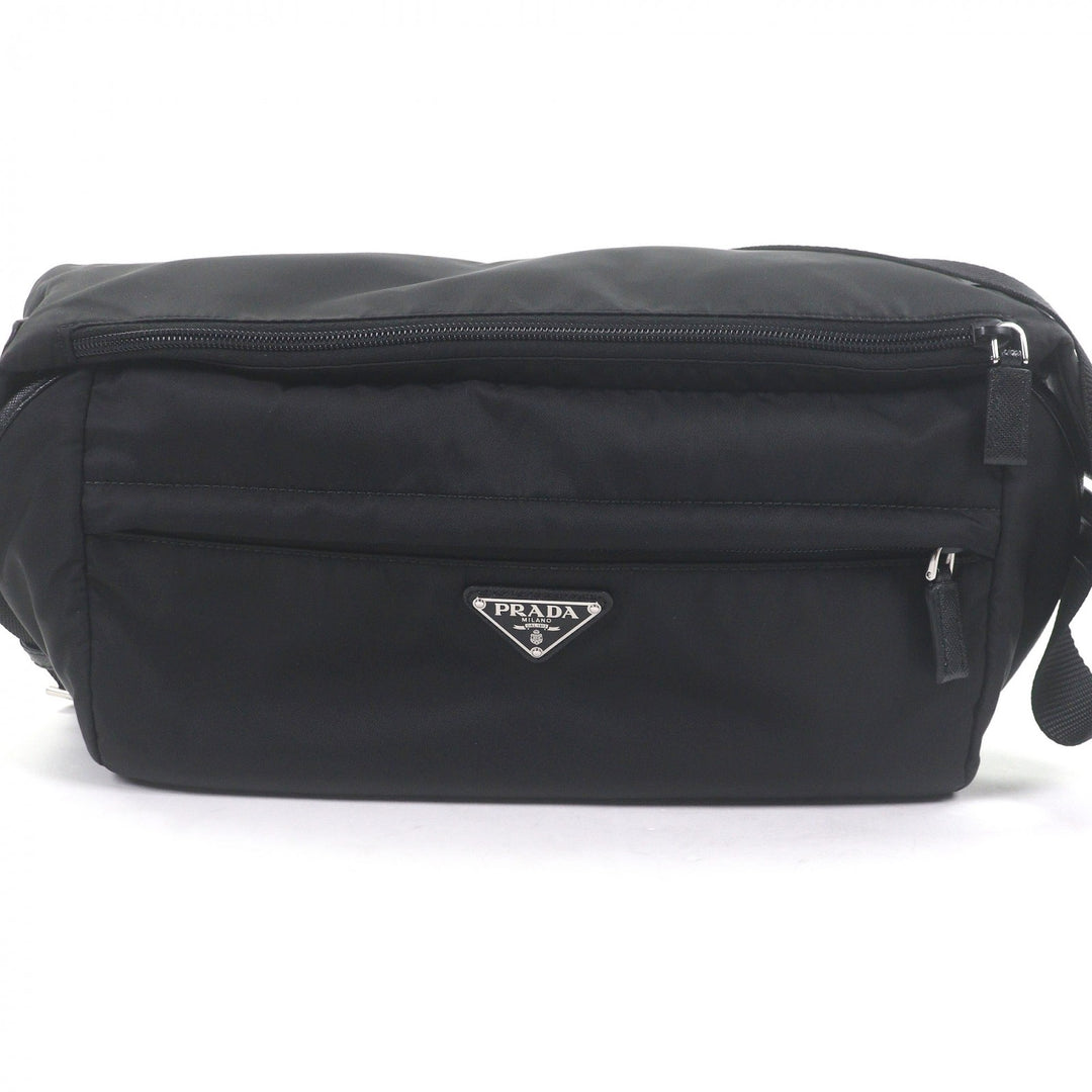 Very Good PRADA Shoulder Bag Re-Nylon triangle logo black