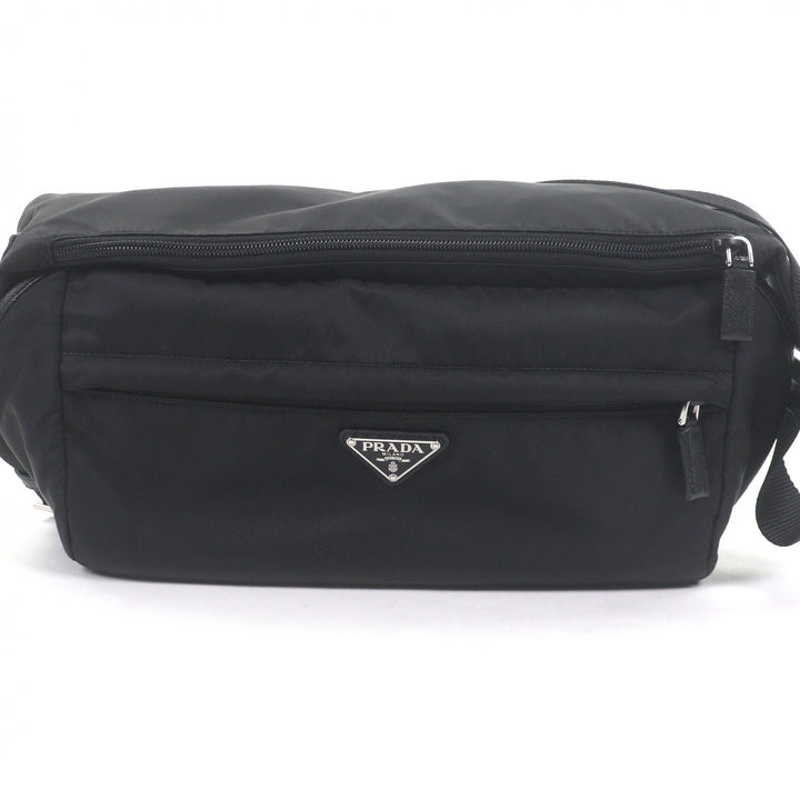 Very Good PRADA Shoulder Bag Re-Nylon triangle logo black