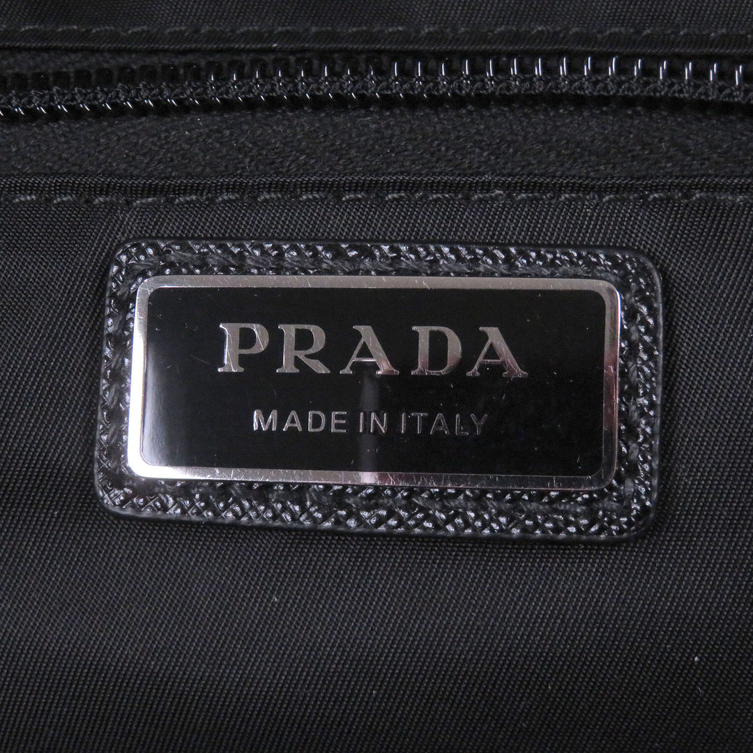 Very Good PRADA Shoulder Bag Re-Nylon triangle logo black