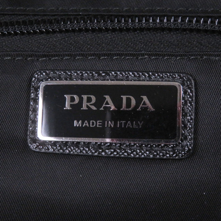 Very Good PRADA Shoulder Bag Re-Nylon triangle logo black