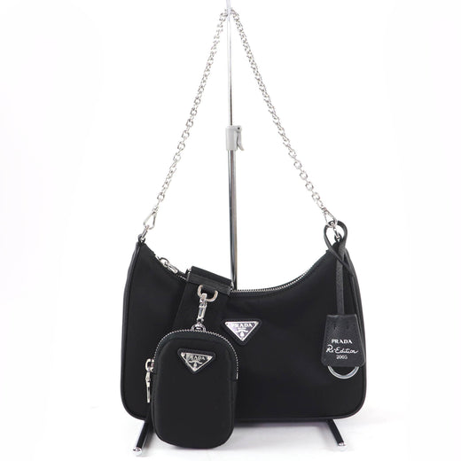 Excellent PRADA Handbag Re-Edition Triangle Logo 2-Way Shoulder Bag 1BH204