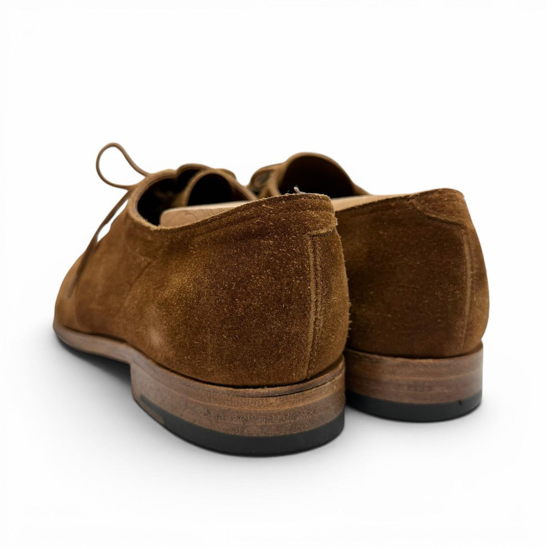 Very Good John Lobb Leather shoes drift Brown Suede leather mens