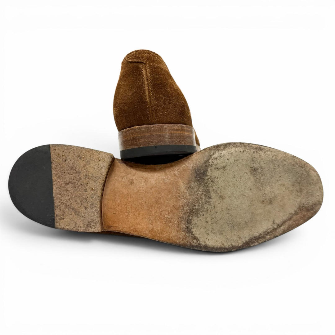 Very Good John Lobb Leather shoes drift Brown Suede leather mens