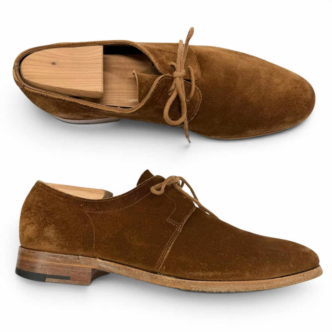 Very Good John Lobb Leather shoes drift Brown Suede leather mens