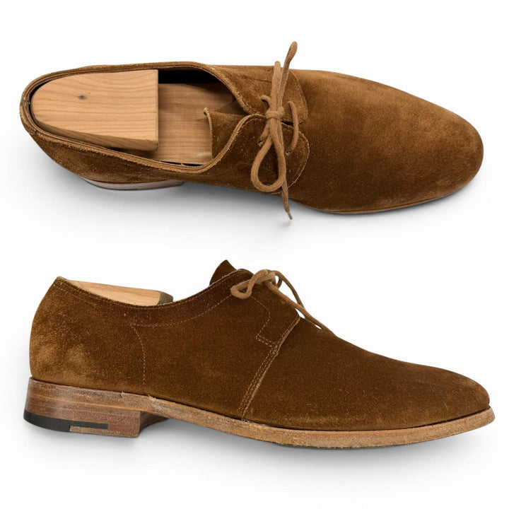 Very Good John Lobb Leather shoes drift Brown Suede leather mens