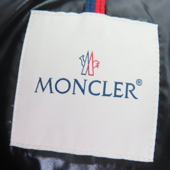 Great MONCLER down coat GRANDVAL Logo patch and hooded design black Women 1