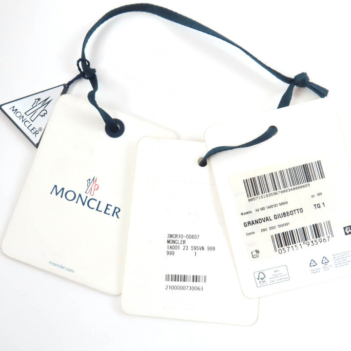Great MONCLER down coat GRANDVAL Logo patch and hooded design black Women 1