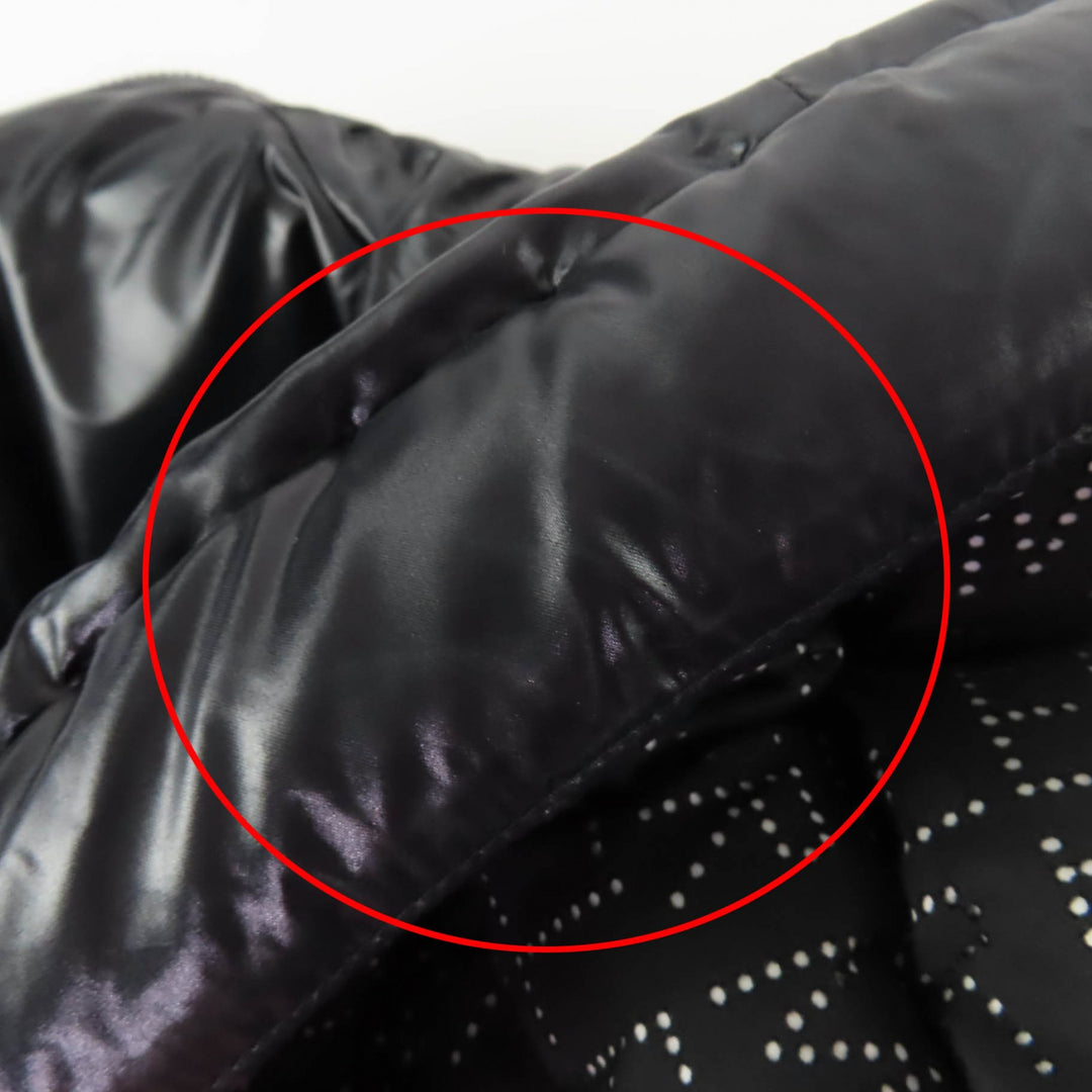 Great MONCLER down coat GRANDVAL Logo patch and hooded design black Women 1