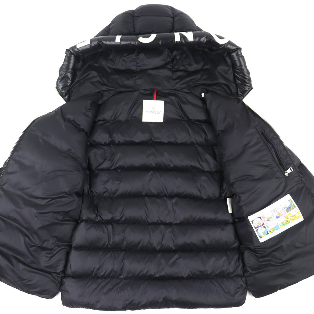 Excellent MONCLER Down jacket SALZMAN logo lettering, hood, double zipper 3