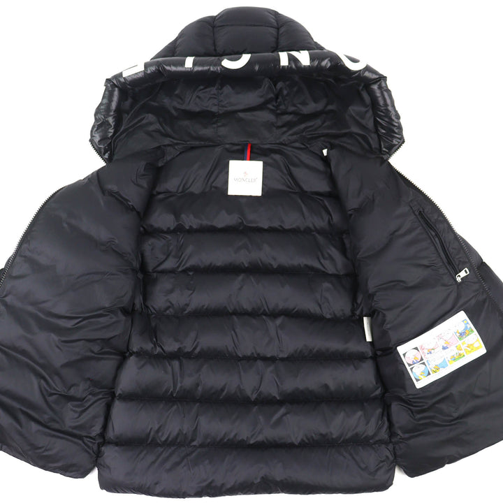 Excellent MONCLER Down jacket SALZMAN logo lettering, hood, double zipper 3