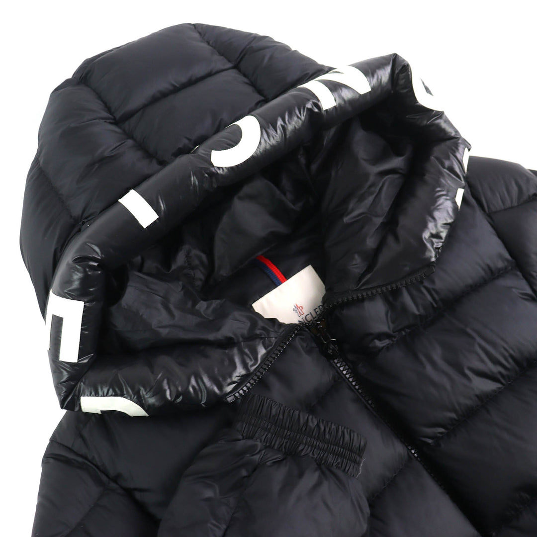 Excellent MONCLER Down jacket SALZMAN logo lettering, hood, double zipper 3