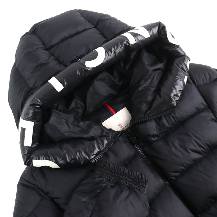 Excellent MONCLER Down jacket SALZMAN logo lettering, hood, double zipper 3