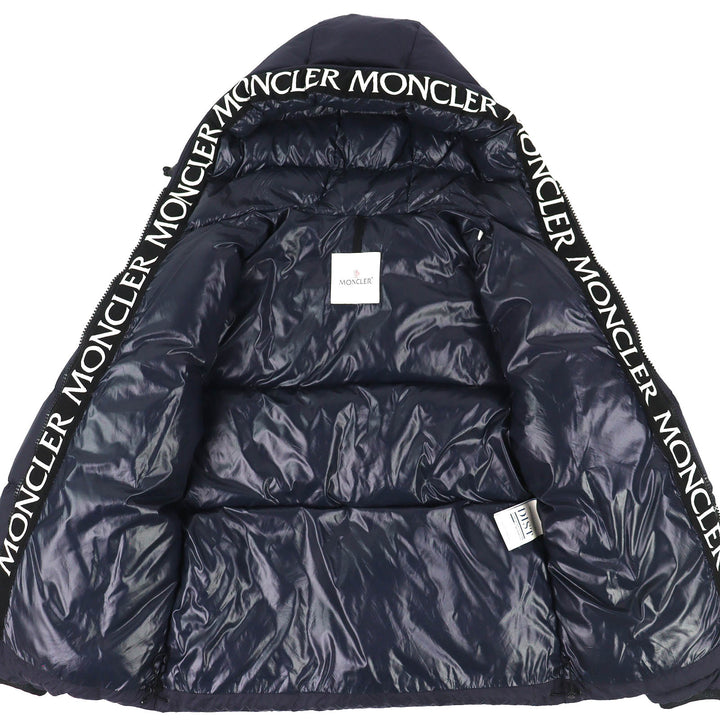 Great MONCLER Down jacket MONTCLA Moncla Logo embroidered hooded jacket Navy 1