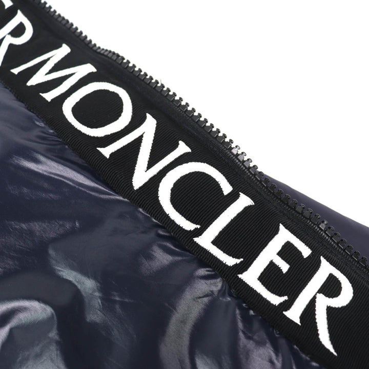 Great MONCLER Down jacket MONTCLA Moncla Logo embroidered hooded jacket Navy 1
