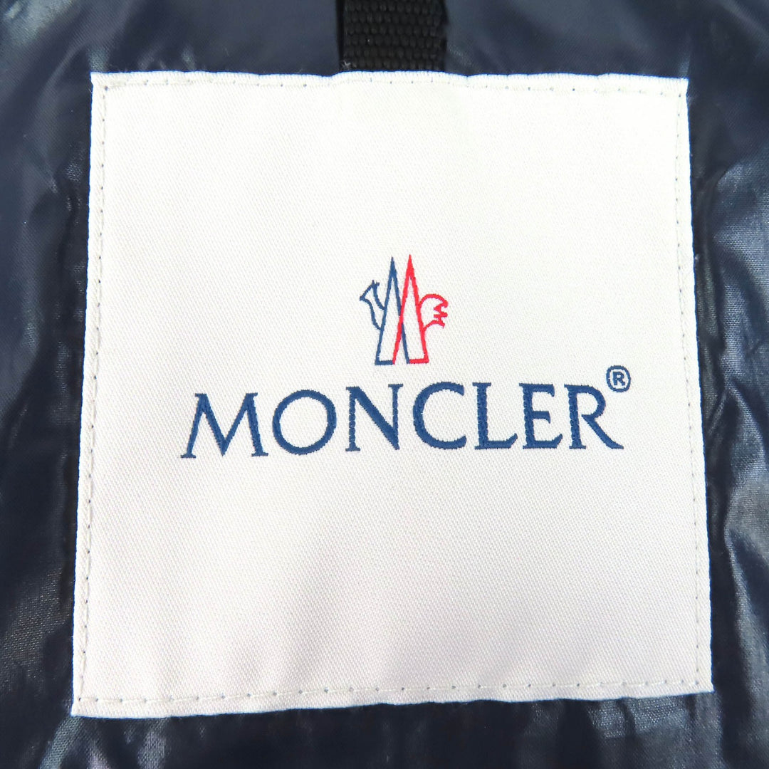 Great MONCLER Down jacket MONTCLA Moncla Logo embroidered hooded jacket Navy 1