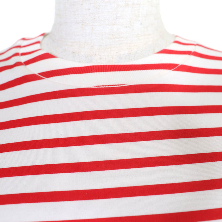 Pristine PRADA Short sleeve T-shirt Triangle logo border pattern Red XS 3590A
