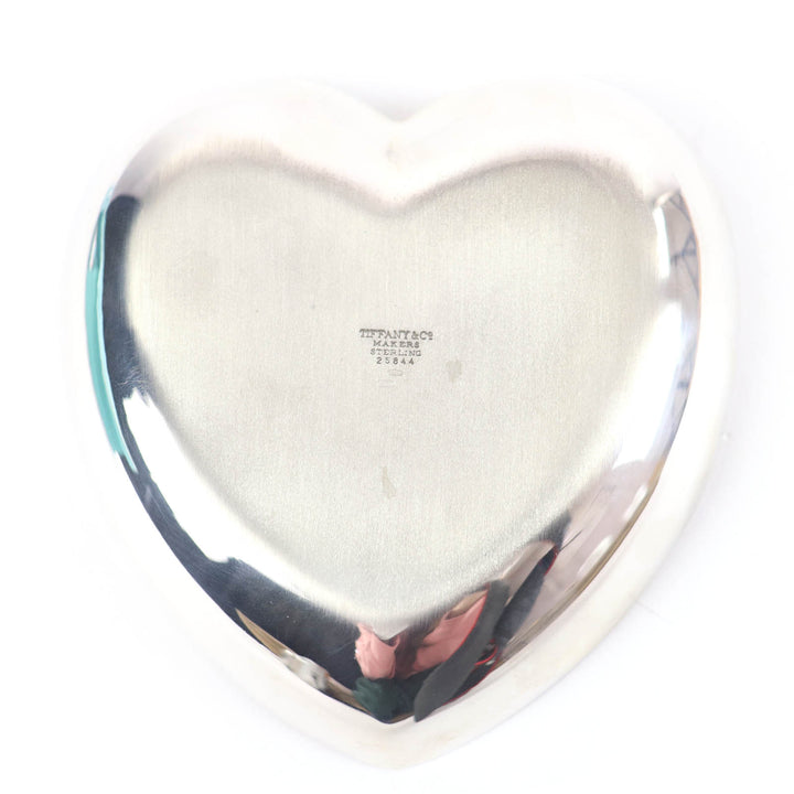 Excellent TIFFANY&Co. dish Silver Tray Heart Plate Silver 925 Women