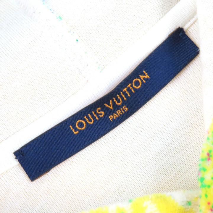 Excellent LOUIS VUITTON hoodie Pastel monogram all-over print velvet pullover S