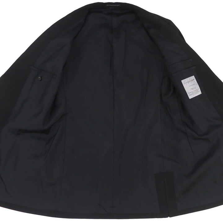 Excellent Yohji Yamamoto POUR HOMME Embroidered jacket single black 2 HX-J46-130