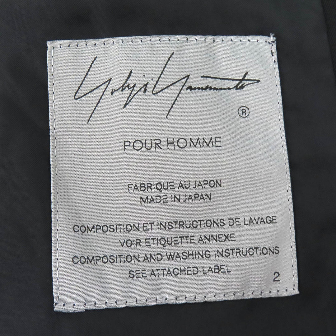 Excellent Yohji Yamamoto POUR HOMME Embroidered jacket single black 2 HX-J46-130
