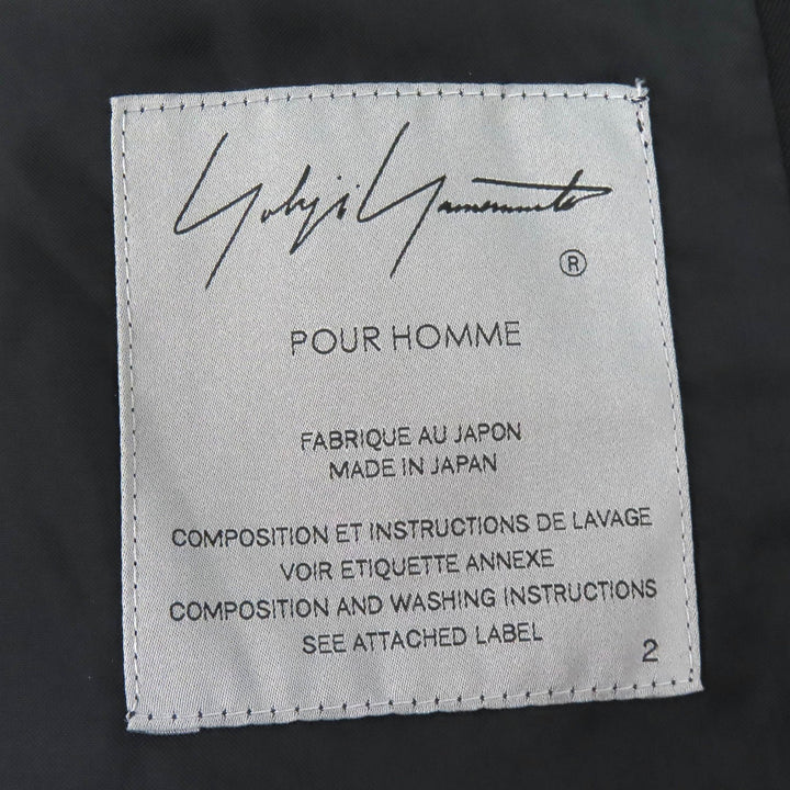 Excellent Yohji Yamamoto POUR HOMME Embroidered jacket single black 2 HX-J46-130