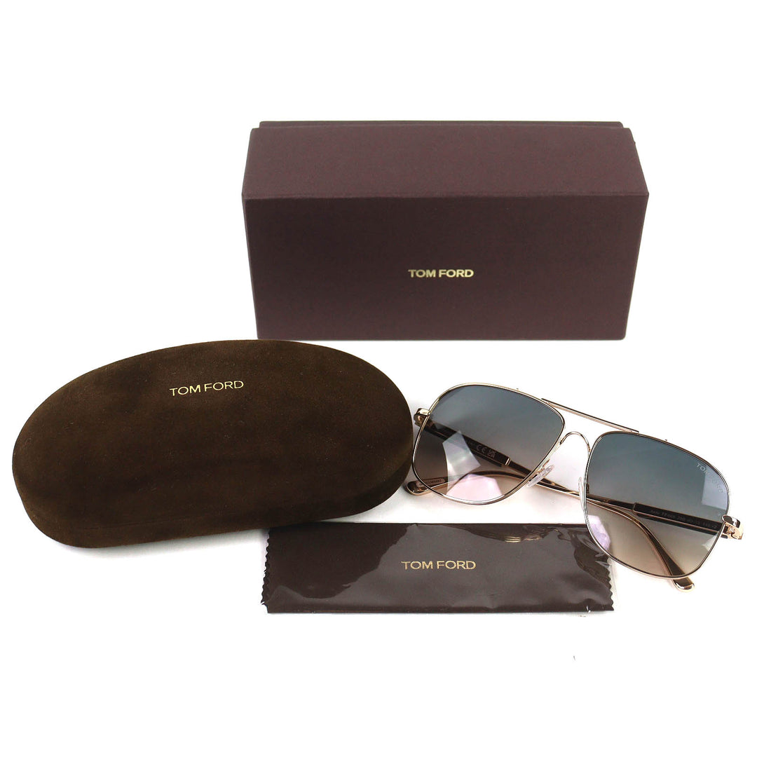 Great TOM FORD sunglasses Jude Two Bridges gold mens TF669 28B 60□15 145