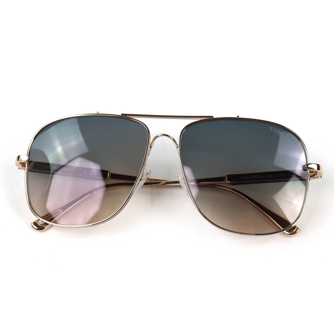 Great TOM FORD sunglasses Jude Two Bridges gold mens TF669 28B 60□15 145